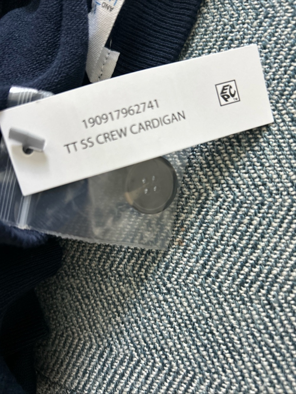 Time and Tru Women's Crewneck Cardigan Short Sleeves, Lightweight, XXL Navy, NWT - Picture 5 of 5